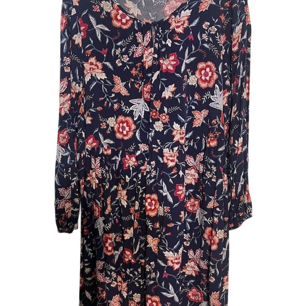 Old Navy Women's XL Floral Long Sleeve Knee Length Dress Multicolor